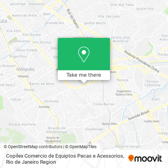 Copilex Comercio de Equiptos Pecas e Acessorios map