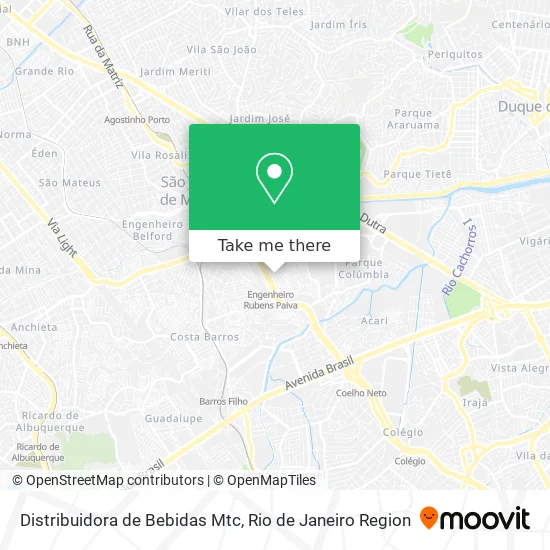 Distribuidora de Bebidas Mtc map