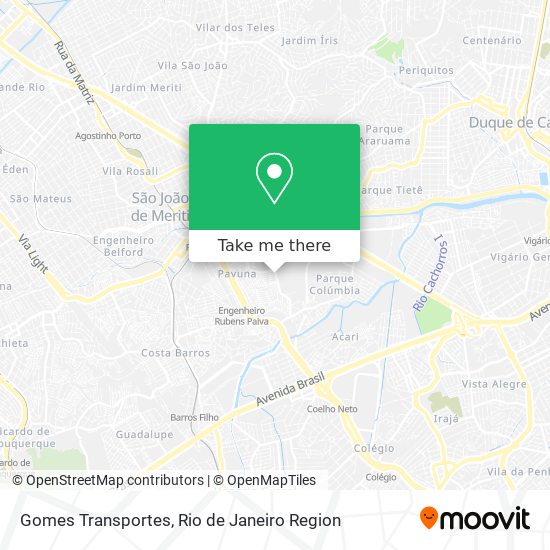 Mapa Gomes Transportes