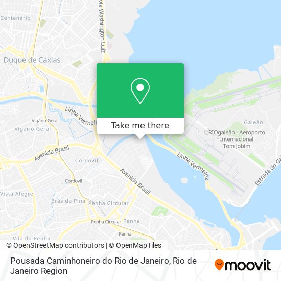 Mapa Pousada Caminhoneiro do Rio de Janeiro