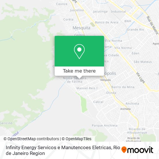 Infinity Energy Servicos e Manutencoes Eletricas map