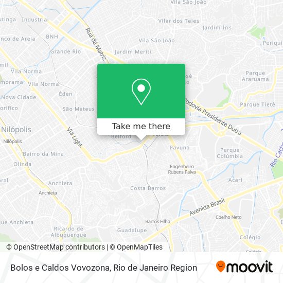 Bolos e Caldos Vovozona map