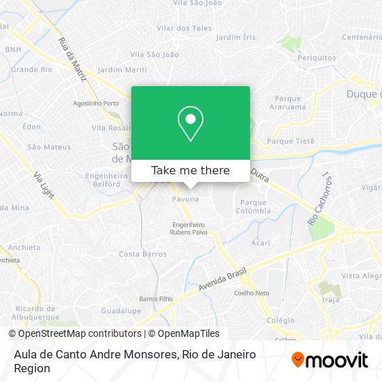 Aula de Canto Andre Monsores map