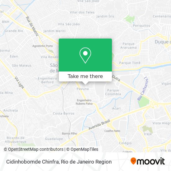 Cidinhobomde Chinfra map
