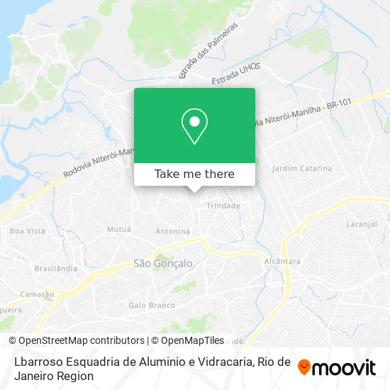 Lbarroso Esquadria de Aluminio e Vidracaria map