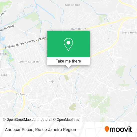 Andecar Pecas map