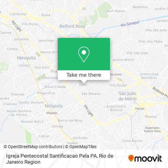 Mapa Igreja Pentecostal Santificacao Pela PA