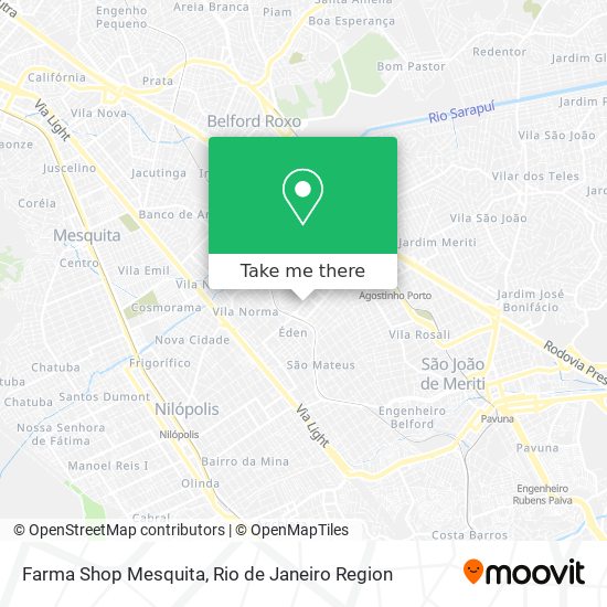 Mapa Farma Shop Mesquita