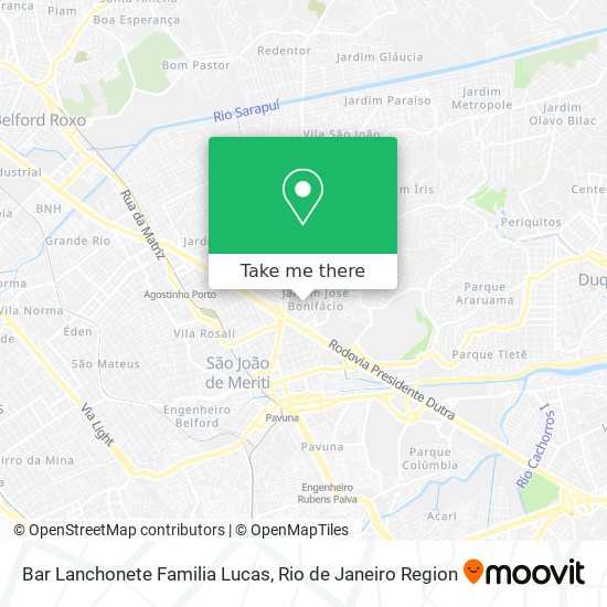 Bar Lanchonete Familia Lucas map