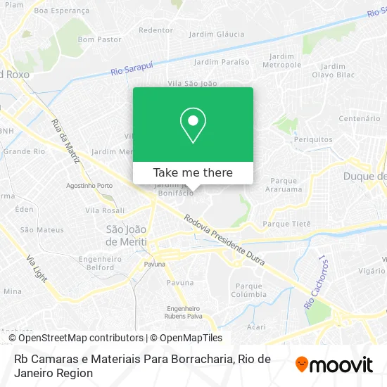 Rb Camaras e Materiais Para Borracharia map