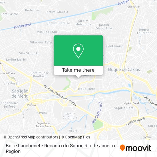 Bar e Lanchonete Recanto do Sabor map