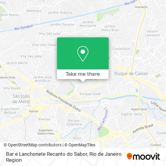 Bar e Lanchonete Recanto do Sabor map