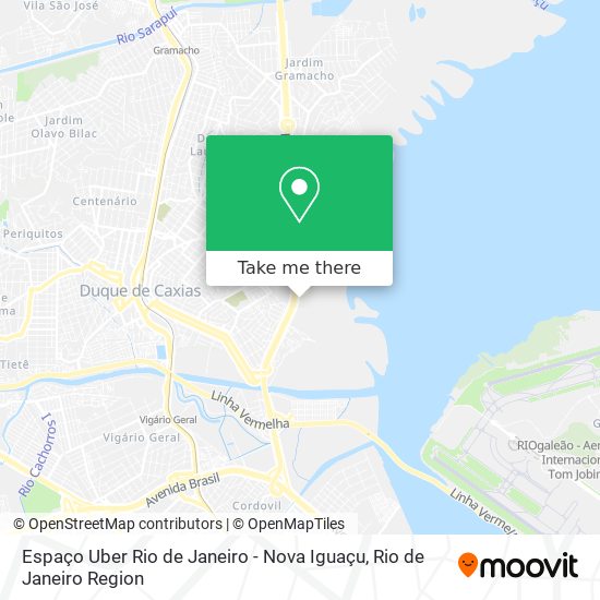 Espaço Uber Rio de Janeiro - Nova Iguaçu map