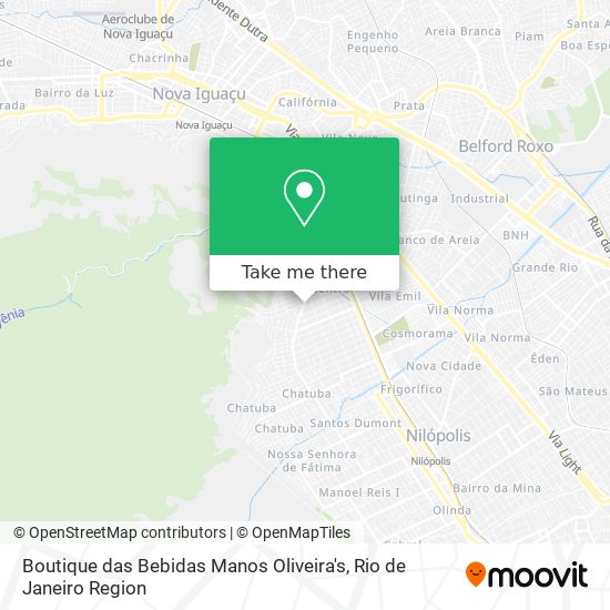 Mapa Boutique das Bebidas Manos Oliveira's