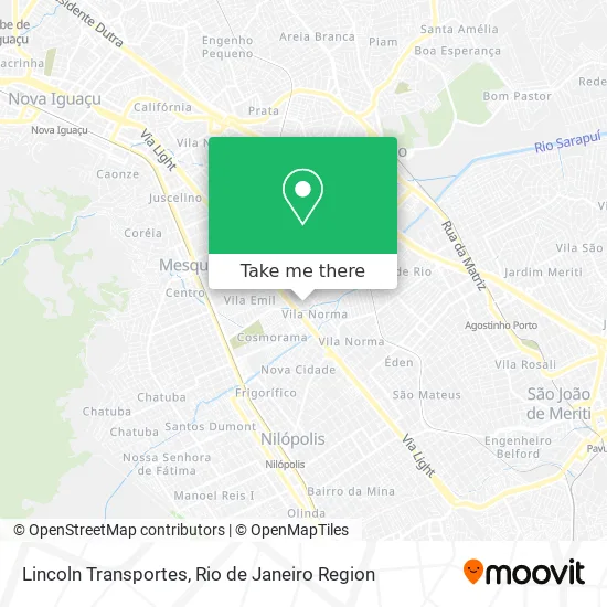 Lincoln Transportes map