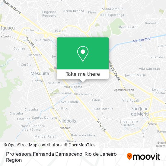 Professora Fernanda Damasceno map