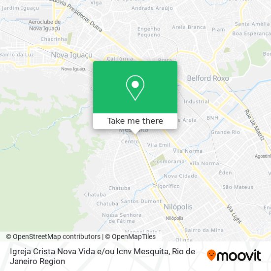 Mapa Igreja Crista Nova Vida e / ou Icnv Mesquita