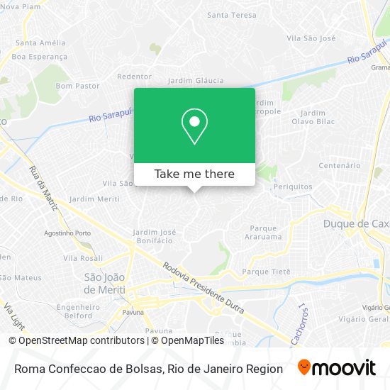 Mapa Roma Confeccao de Bolsas