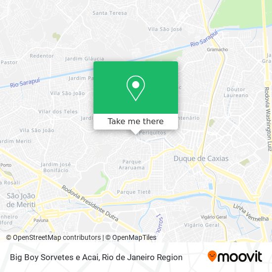 Big Boy Sorvetes e Acai map