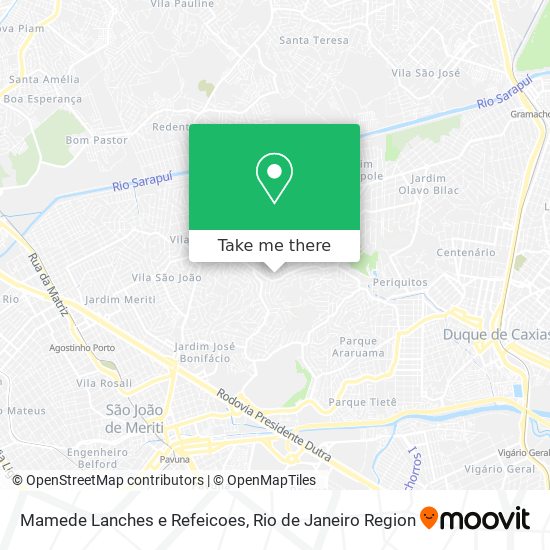 Mapa Mamede Lanches e Refeicoes