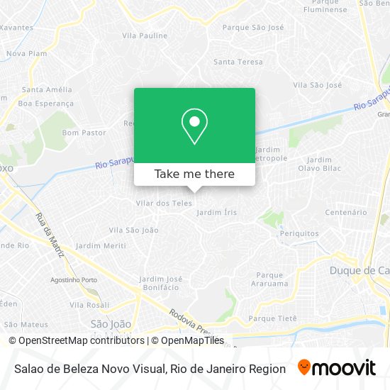 Salao de Beleza Novo Visual map