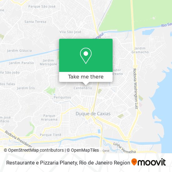 Mapa Restaurante e Pizzaria Planety