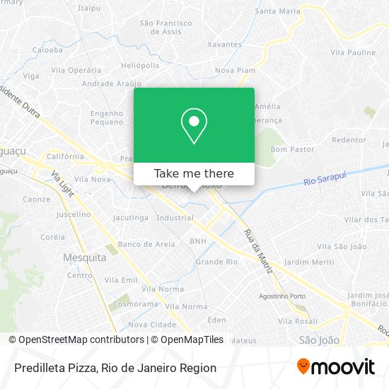 Predilleta Pizza map