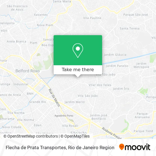 Flecha de Prata Transportes map