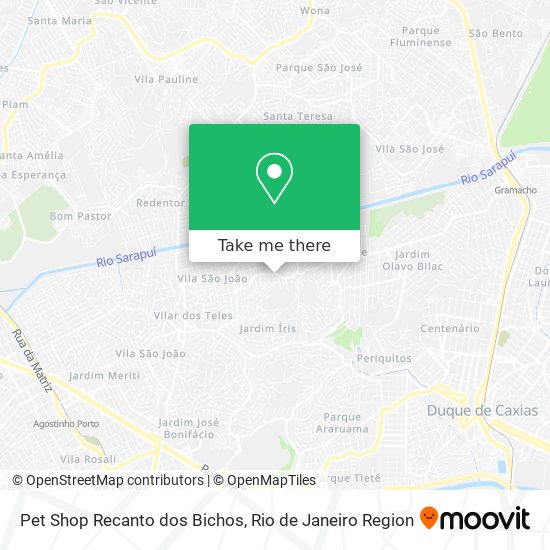 Pet Shop Recanto dos Bichos map