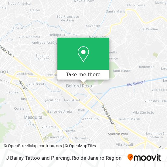 J Bailey Tattoo and Piercing map