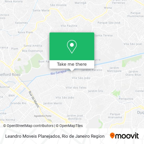 Mapa Leandro Moveis Planejados