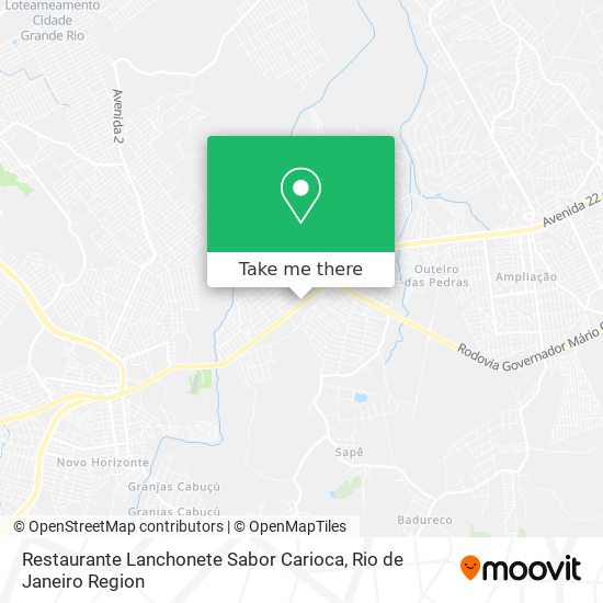 Mapa Restaurante Lanchonete Sabor Carioca