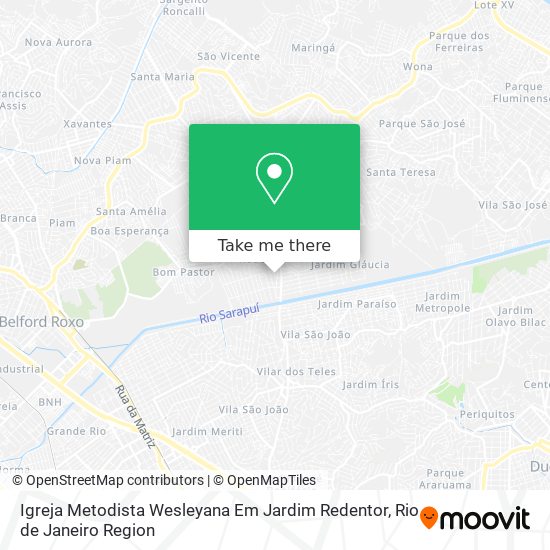 Igreja Metodista Wesleyana Em Jardim Redentor map