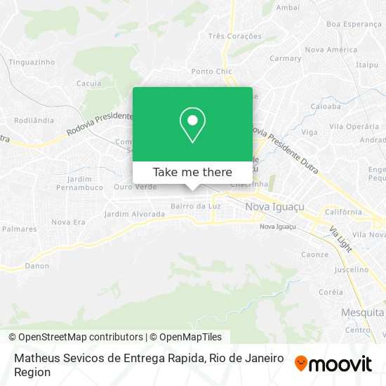 Mapa Matheus Sevicos de Entrega Rapida