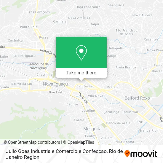 Julio Goes Industria e Comercio e Confeccao map