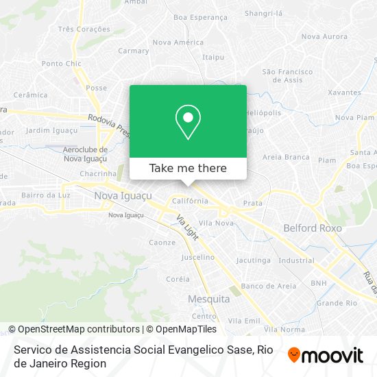 Servico de Assistencia Social Evangelico Sase map