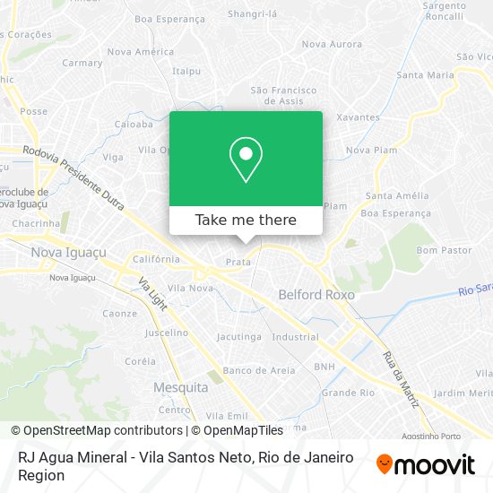 RJ Agua Mineral - Vila Santos Neto map