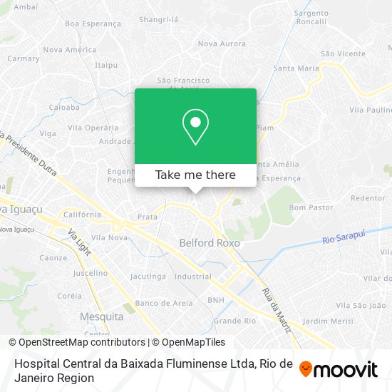 Mapa Hospital Central da Baixada Fluminense Ltda