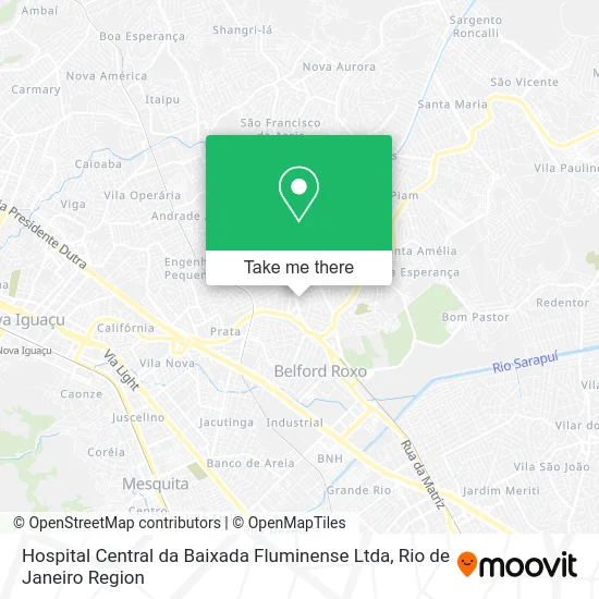 Hospital Central da Baixada Fluminense Ltda map