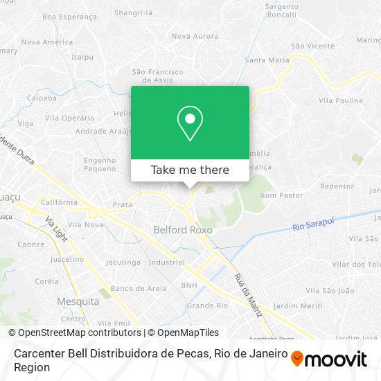 Mapa Carcenter Bell Distribuidora de Pecas