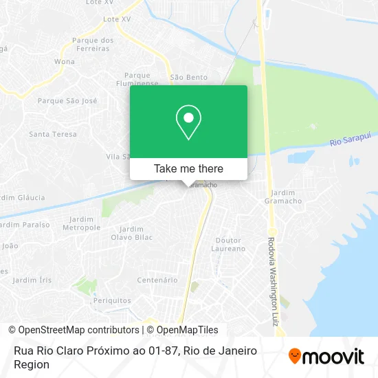 Rua Rio Claro Próximo ao 01-87 map