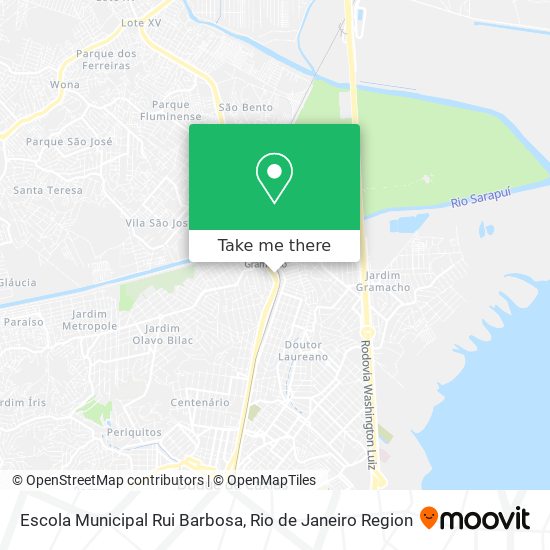 Mapa Escola Municipal Rui Barbosa