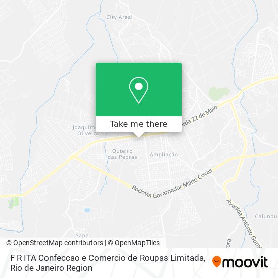 Mapa F R ITA Confeccao e Comercio de Roupas Limitada