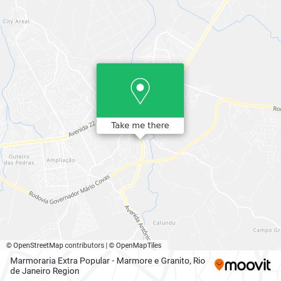 Mapa Marmoraria Extra Popular - Marmore e Granito