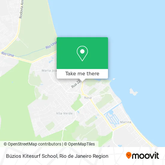 Búzios Kitesurf School map