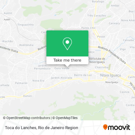 Mapa Toca do Lanches