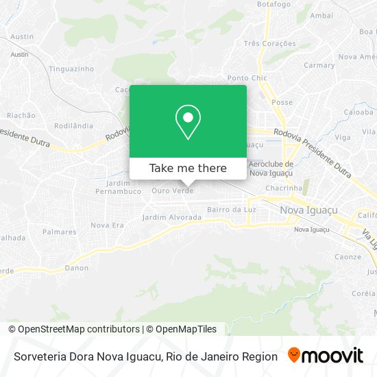 Mapa Sorveteria Dora Nova Iguacu