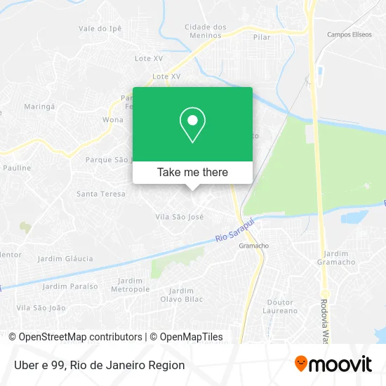 Uber e 99 map