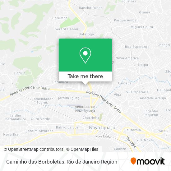 Caminho das Borboletas map