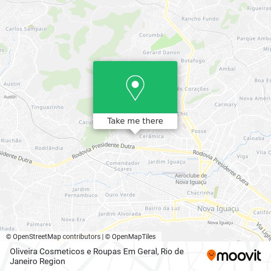 Oliveira Cosmeticos e Roupas Em Geral map